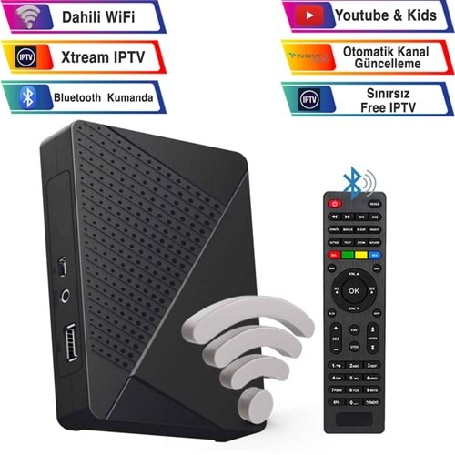 SWEATBOX TURBO HD WİFİLİ BLUETOOTH KUMANDA FULL HD ÇANAKSIZ UYDU İZLEME