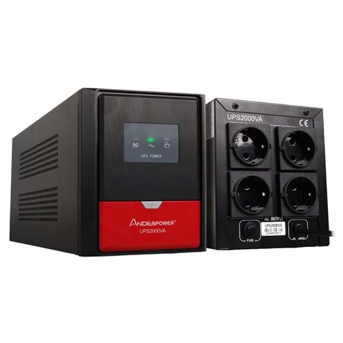 ANDESPOWER UPS2000VA 2000VA 12V9AHX2 UPS KESİNTİSİZ GÜÇ KAYNAĞI LİNE - İNTERAKTİF