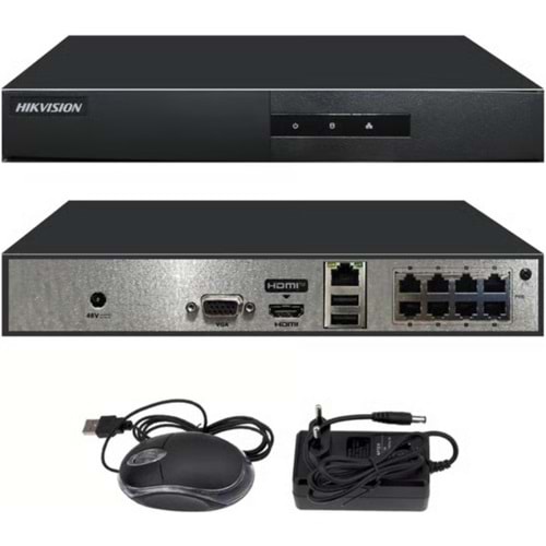 HİKVİSİON DS-7108NI-Q1/8P/M 8 KANAL 8 PORT POE NVR KAYIT CİHAZI