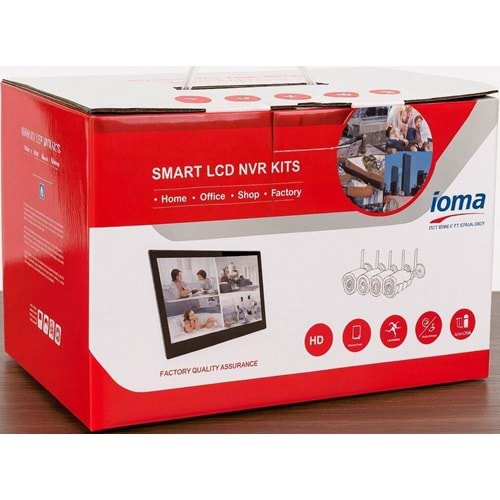 İOMA IO-NR124 4 KAMERALI EKRANLI WİFİ NVR KİT VKAM