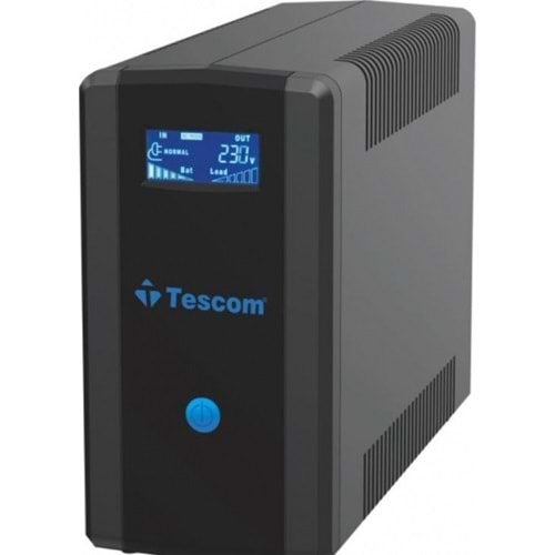 TESCOM LEO 2000 VA 1200W (2x9AH) LCD LINE INTERACTIVE UPS GÜÇ KAYNAĞI