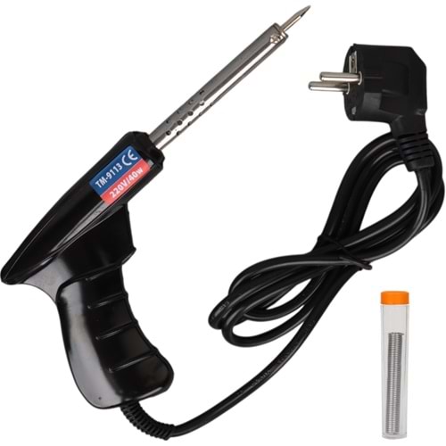 TECHNOMAX TM-9113 40WATT TABANCA HAVYA LEHİM TELLİ LEHİM MAKİNESİ AC220V 120CM KABLO