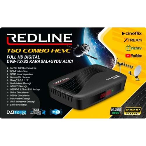 REDLİNE T50-S50 COMBO HD UYDU + KABLO TV CİHAZI