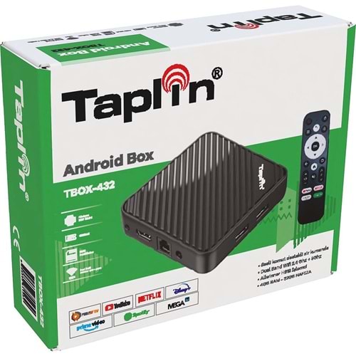 TAPLİN TBOX-432 4GB RAM 32GB HAFIZA SES KOMUTLU AİR KUMANDA SINIRSIZ XTREAM