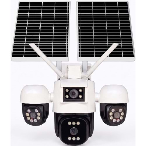 COREMAX CRS-4000W-WHITE 4 KAMERALI 4G E-SİM KARTLI AOV SOLAR PANELLİ GÜNEŞ ENERJİLİ KAMERA