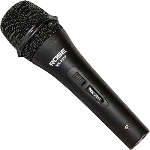 ROSE MK-201F PROFESYONEL DİNAMİK METAL MİKROFON 5MT KABLO