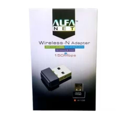 ALFANET WİFİ USB ADAPTÖR W-102