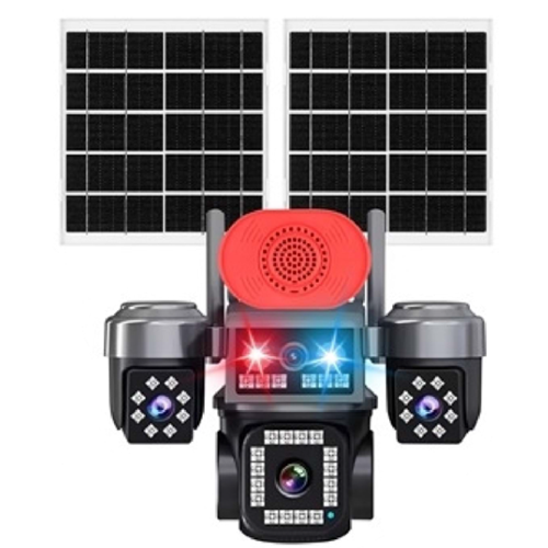 O-KAM OK-337 PREMİUM 4G 4 LENS AOV SOLAR ÇİFT PANEL ÇAKARLI SİRENLİ