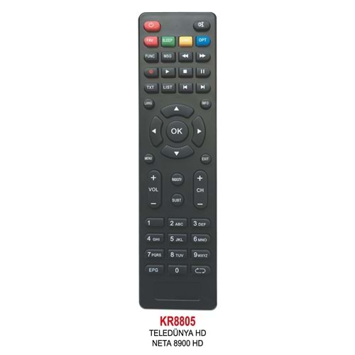 KUMANDA TELEDÜNYA HD-NETA 8900 HD RK363 BMU388 DRU388 KR88055