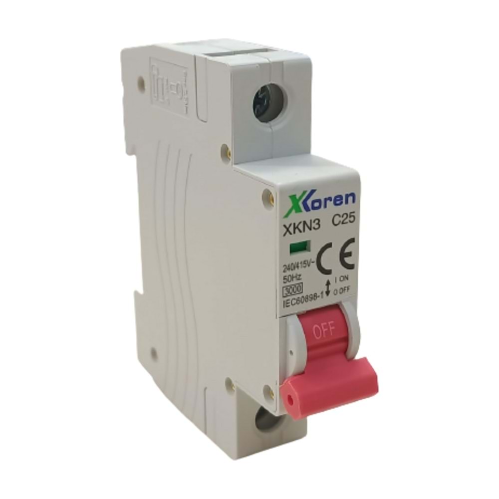 XKOREN XKN6 C TİPİ 6KA 20A TEKLİ OTOMATİK SİGORTA