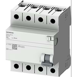 SİEMENS 5SV5342-6 4X25A 400V 30mA A TİPİ KAÇAK AKIM RÖLESİ