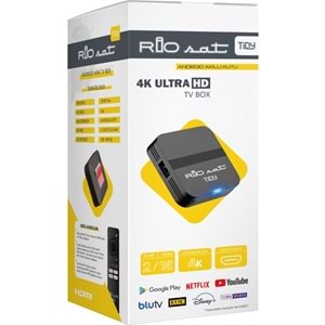 RİOSAT TİNY 2GB RAM 16GB HAFIZA 4K ULTRA HD 60 FPS QUAD CORE İŞLEMCİ 2.4GHZ WİFİ ANDROİD TV BOX