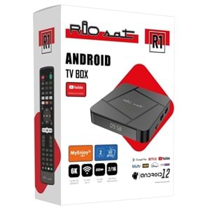 RİOSAT R1 2GB RAM 16GB HAFIZA 6K ULTRA HD ANDROİD 12 ALLWİNNER H618 İŞLEMCİ 2.4GHZ WİFİ ETHERNET GİRİŞLİ ANDROİD TV BOX