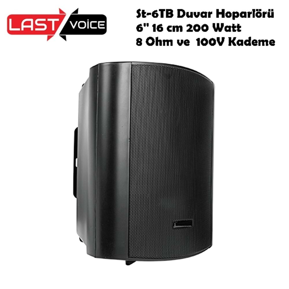 IRONSTAR IRH6TB 6''TRAFOLU 200WATT DUVAR TİPİ SİYAH SÜTUN HOPARLÖR