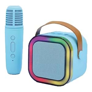 ROSE SP-407 MİKROFONLU KARAOKE ÖZELLİKLİ FM MP3 BLUETOOTH USB MİCRO SD RGB IŞIKLI TAŞINABİLİR ŞARJLI SES BOMBASI K12