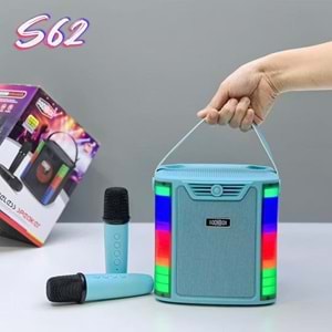 ROSE SP-614 USB MİCRO SD ÇİFT MİKROFONLU KARAOKE BLUETOOTH HOPARLÖR S62