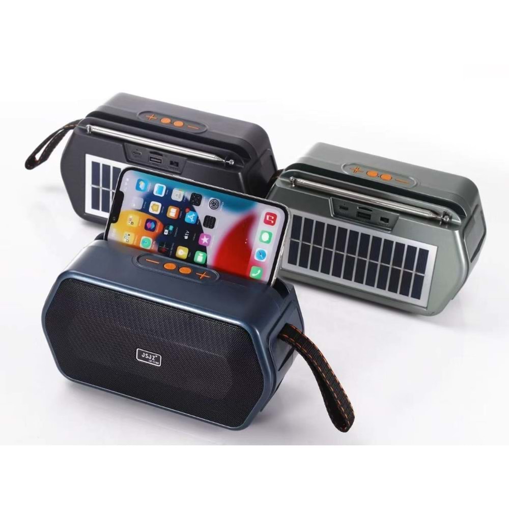 ROSE SP-619 USB MİCRO SD FM RADYO SOLAR PANEL TELEFON KOYMA STANDI BLUETOOH HOPARLÖR JZ-1150