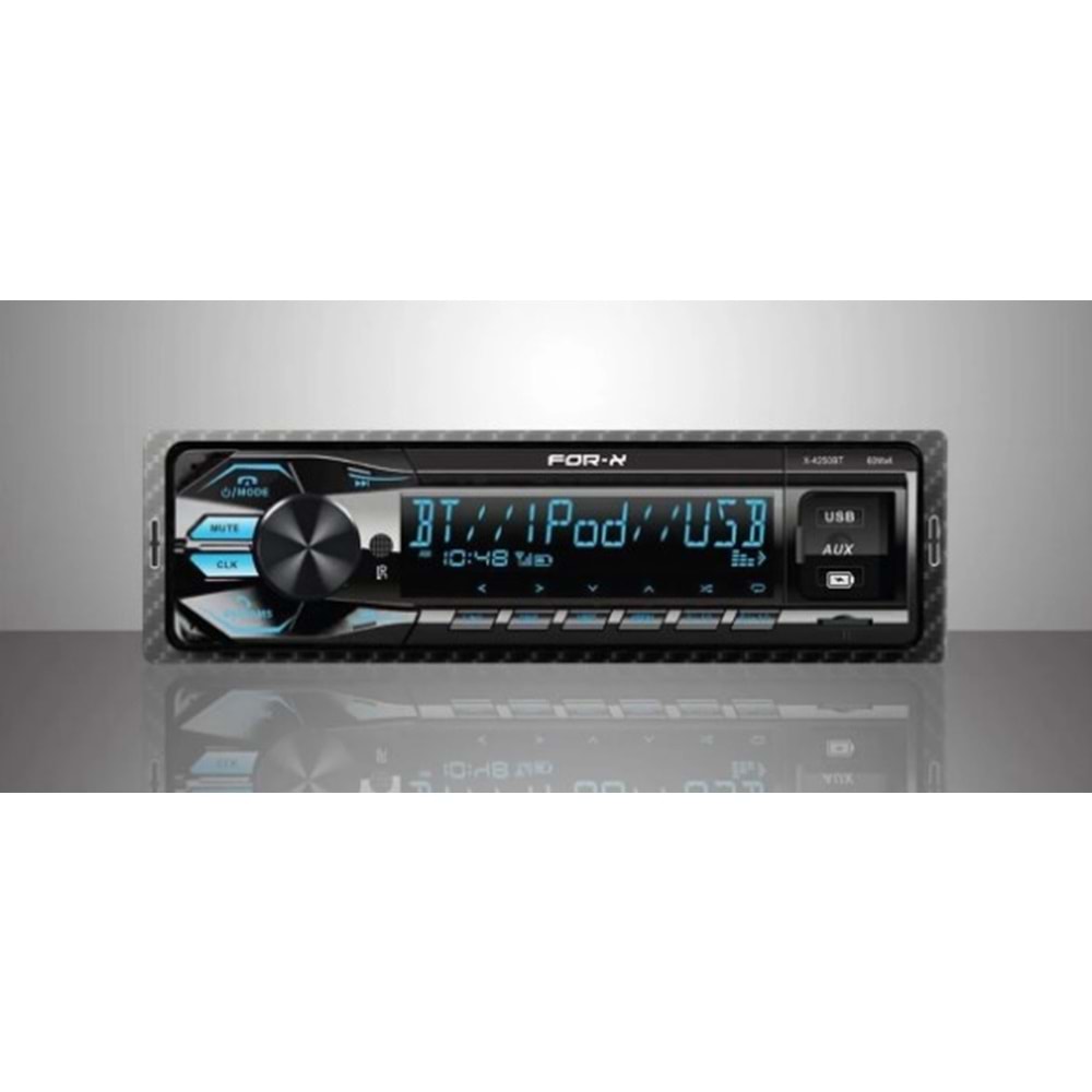 FOR-X X4250BT RGB LED EKRAN 4X60W BLUETOOTH 2XUSB AUX MİCRO SD MP3 FM RADYO