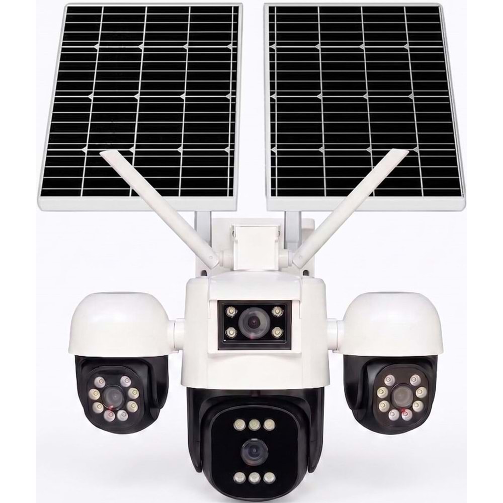 COREMAX CRS-4000W-WHITE 4 KAMERALI 4G E-SİM KARTLI AOV SOLAR PANELLİ GÜNEŞ ENERJİLİ KAMERA