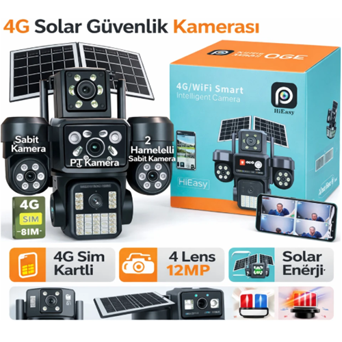 X5TECH RX-204GS 4 KAMERALI 4G E-SİM / ÇİFT SOLAR 16000MAH HİEASY